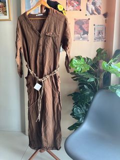 Zara Linen Jumpsuit NWT