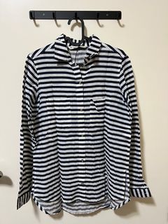 Zara Linen long sleeve polo