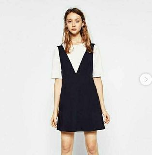 ❌SOLD - Zara navy blue pinafore dress jumpsuit