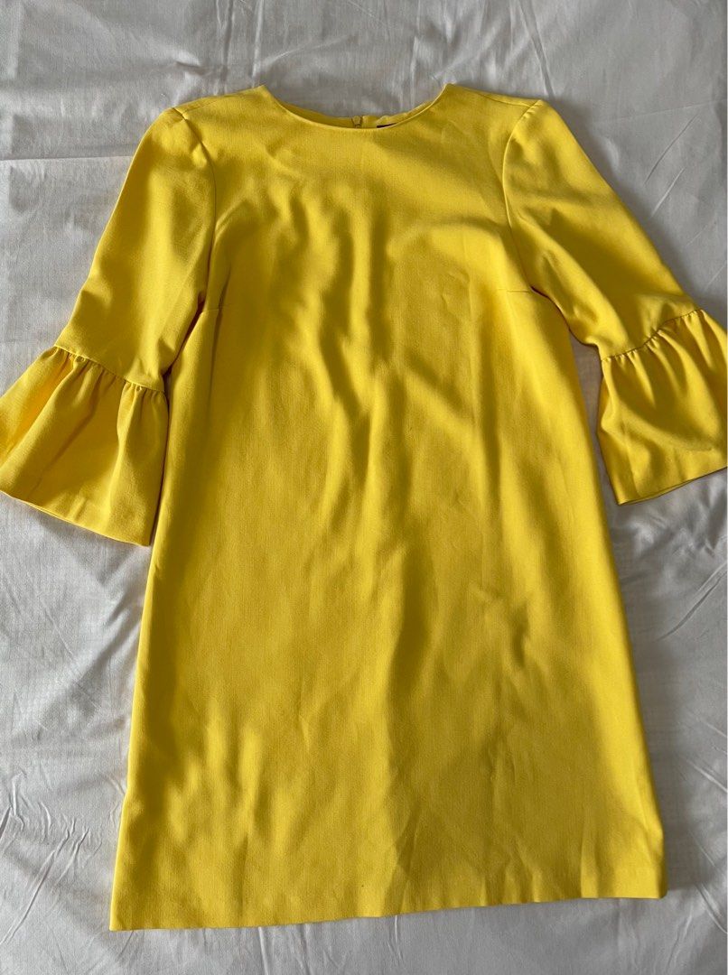 Zara Woman Yellow dress, Women's Fashion, Dresses & Sets, Dresses on Carousell