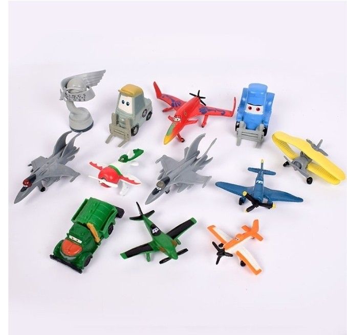 12pc Disney Planes Figurines Birthday Cake Toppers Toy Decoration Pixar aeroplanes