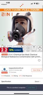 2 in 1 gas mask