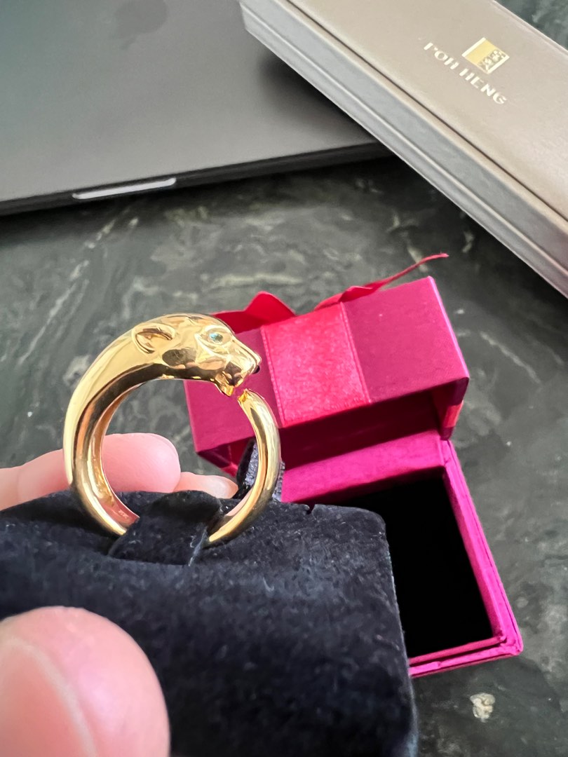 916 gold ring Cartier panther design Women s Fashion Jewelry