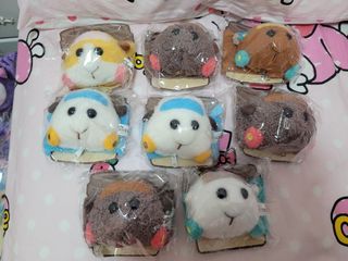 全新 台灣 小景品 原裝 天竺鼠車車 pui pui 收納式飲料提袋 側邊可放置飲管 掛杯套 放珍珠奶茶 紅豆布丁奶茶 黑糖珍珠波霸 台式飲品  市面罕有