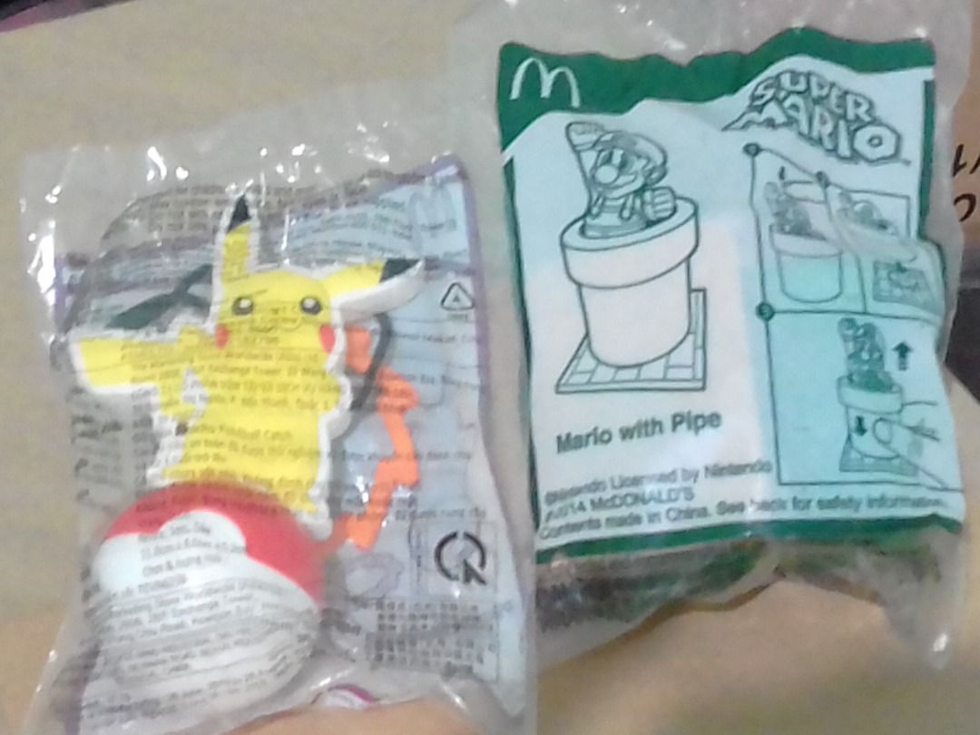 *** MCDONALDS & JOLLIBEE FOR SALE *** (Category: Character Goods) located in Manila. Submitted by daisuke_kirigaya (Listing ID 1212912701, Image 3). Description: PTPA *** MCDONALDS & JOLLIBEE FOR SALE *** Note : - CROSS-POSTED - LAST PRICE POSTED - ALL SEALED - NEW OLD STOCK MCDO HAPPY MEAL TOYS 2014 MARIO WITH PIPE -200 2015 GUITAR STRUMMING STUART MINION -150 2015 GROOVY STUART MINION -150 * 2018 SPIDER HAM -200 * 2019 TAKE OFF LAUNCHER SNOOPY 