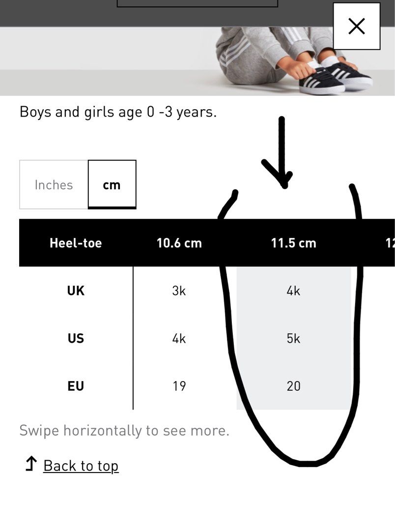 4k baby shoe size age sales