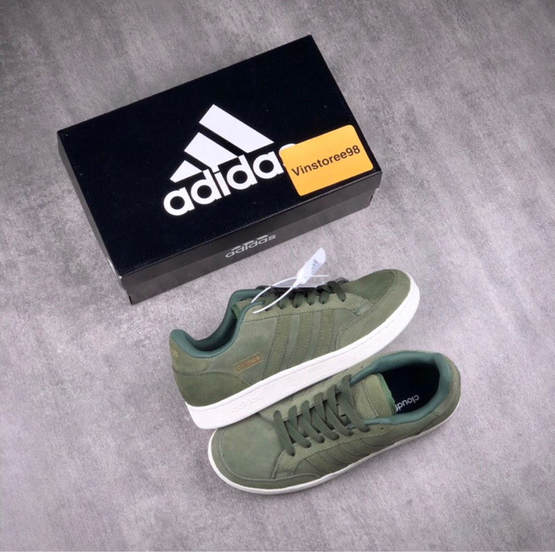 Adidas grandcourt SE army olive green Shoes made in indonesia, Women's  Fashion, Footwear, Sneakers on Carousell