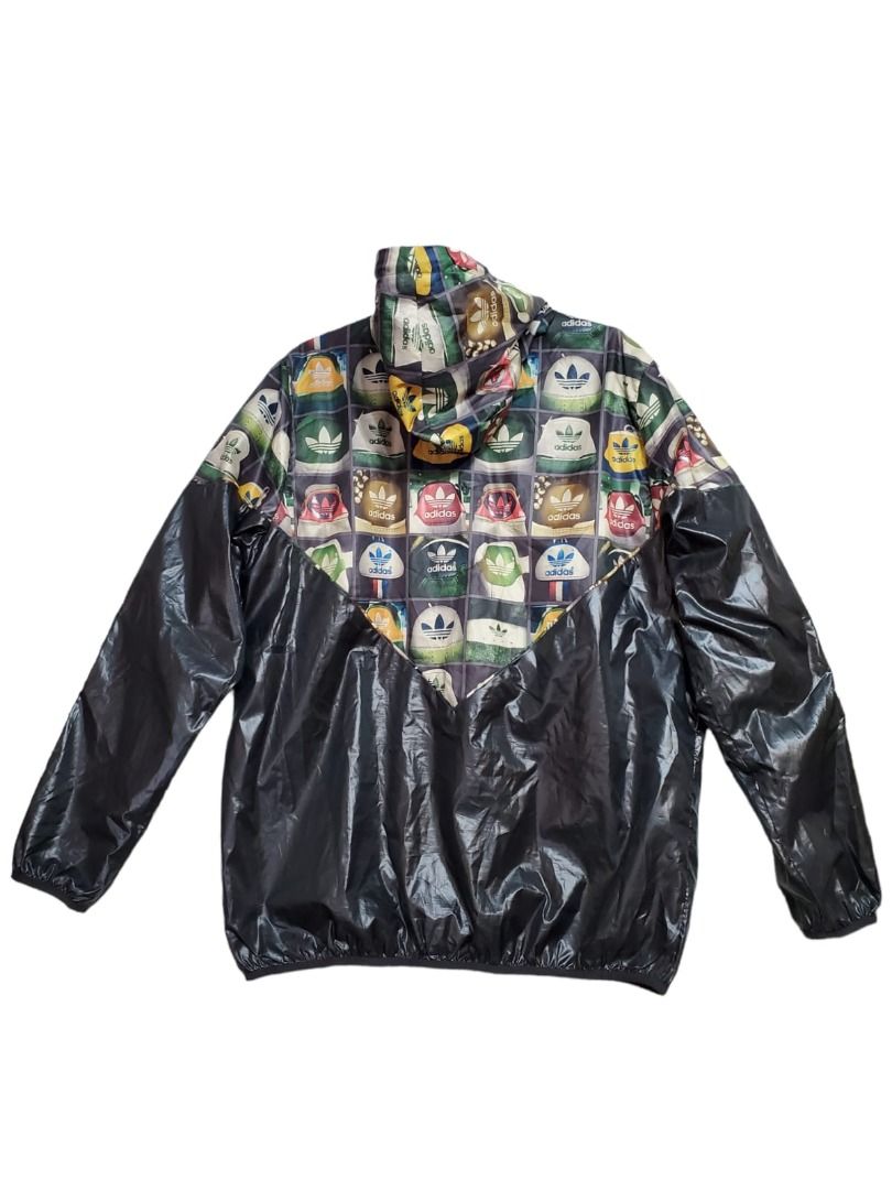 Adidas Originals Windbreaker Jacket Size L Mens Black Colorado Logos Colorblock Carousell