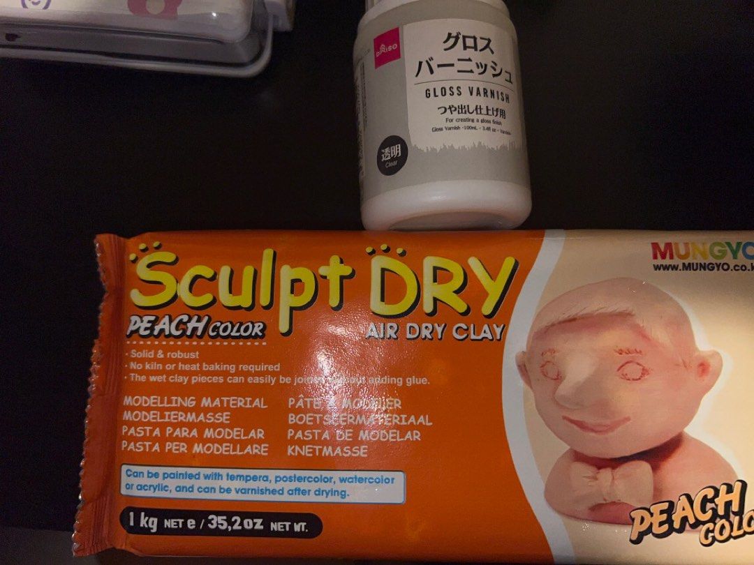 air dry clay and gloss varnish, Hobbies & Toys, Stationery & Craft