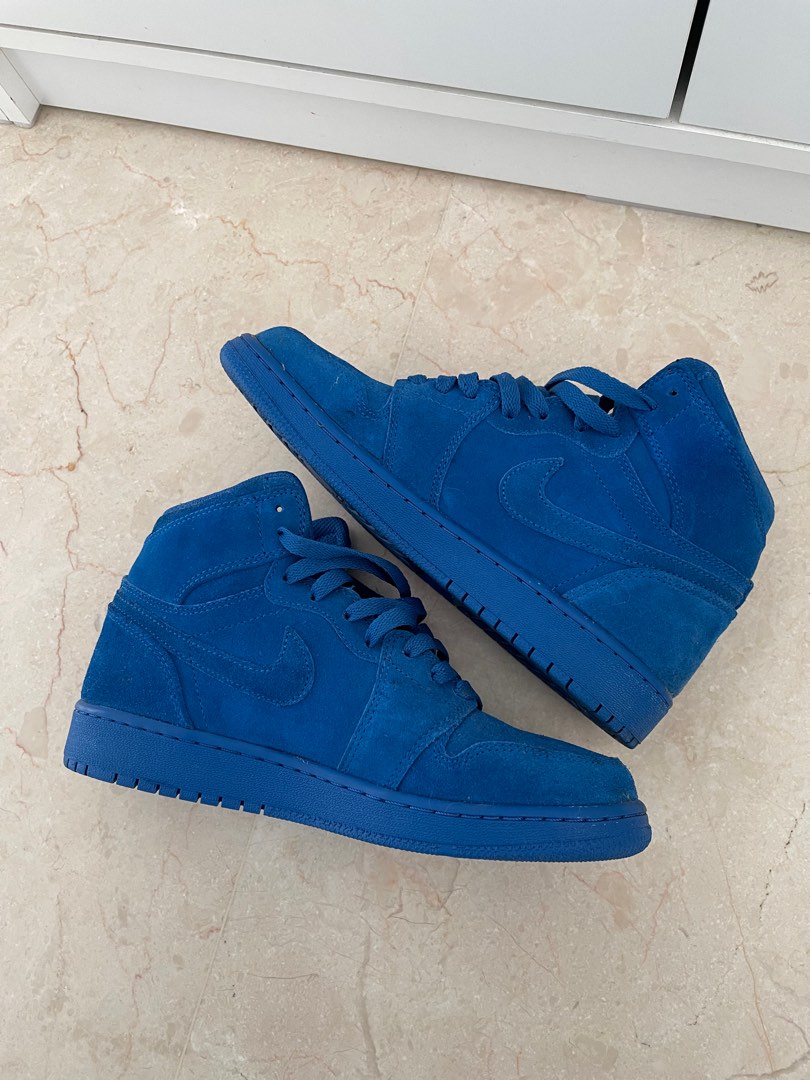 Nike air jordan 1 blue suede store