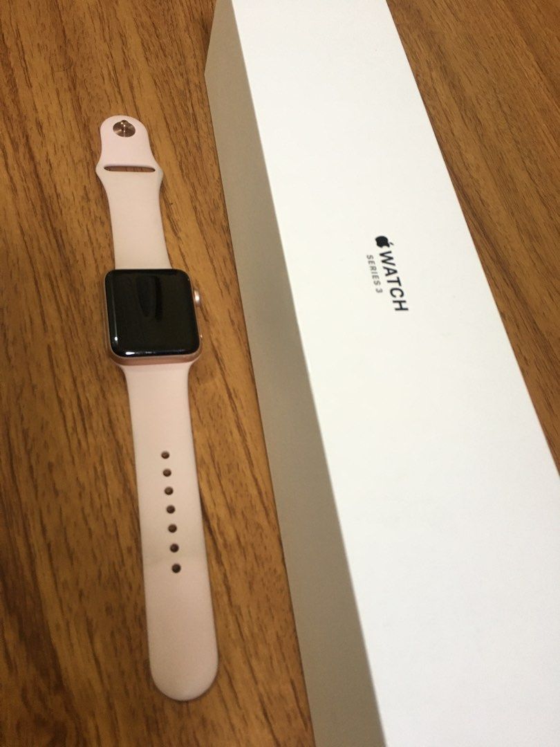 Apple watch series 3 42mm gold aluminum case with pink sand sport loop clearance