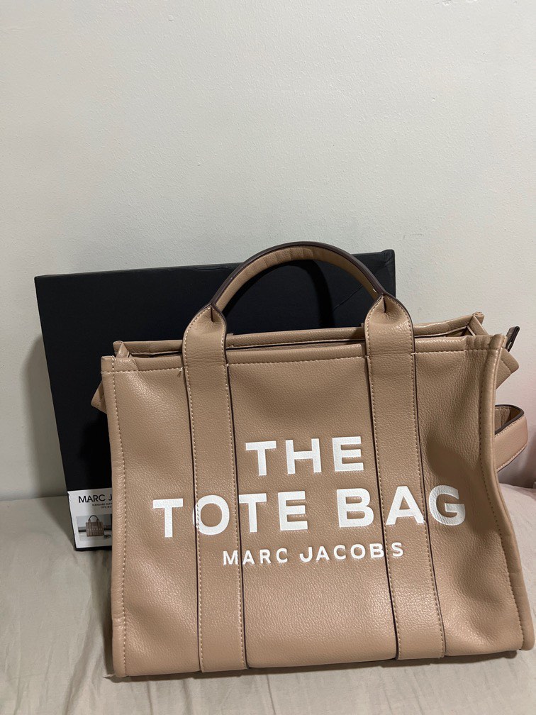 Leather Apricot Tote Bag, Women's Fashion, Bags & Wallets, Shoulder ...