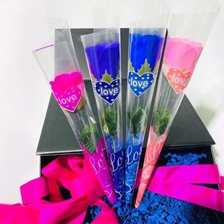 Artificial Rose Bouquet Single Branch Flower Valentines Day Gift