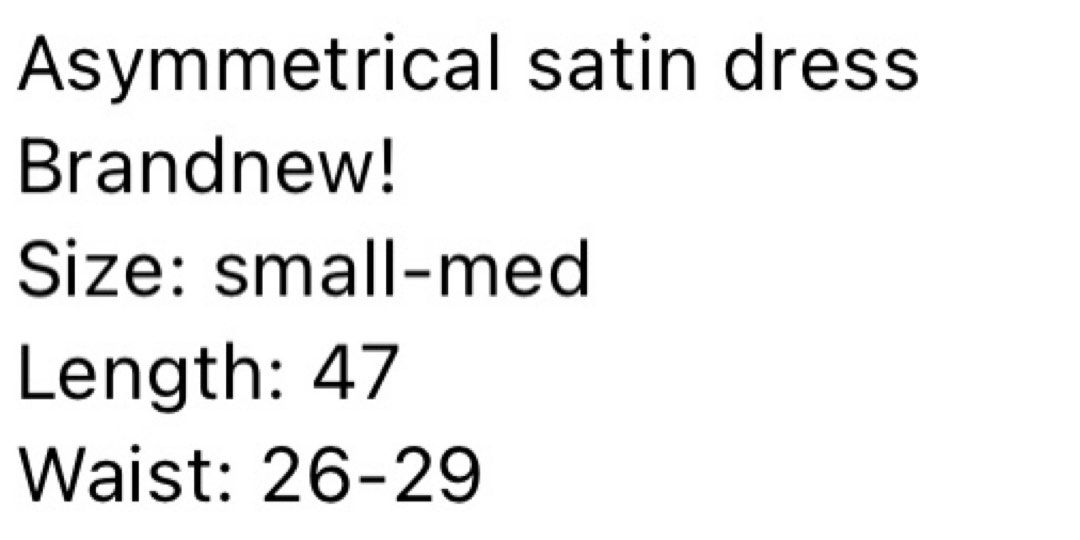 Asymmetrical satin dress, Women's Fashion, Dresses & Sets, Dresses on