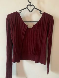 Atwellapparel cardigan maroon