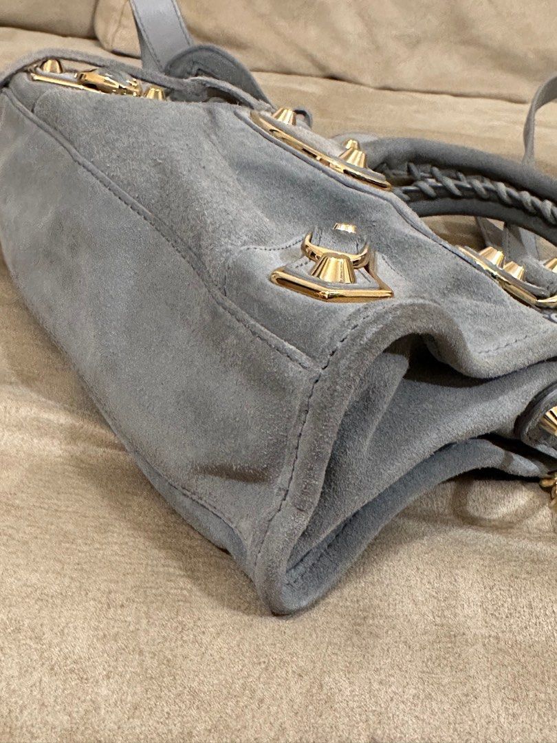 Balenciaga grey suede bag outlet