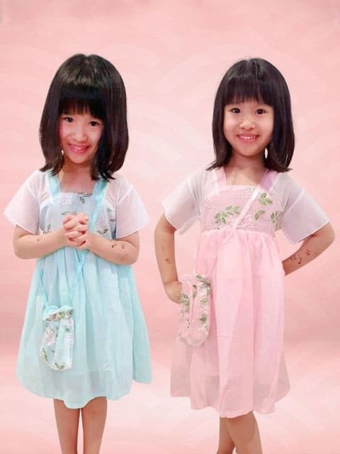 Bamboo Chinese dress cheongsam  Vietnamese costume dress flowy princess  dress costume racial harmony dress set with purse pouch, Babies & Kids,  Babies & Kids Fashion on Carousell