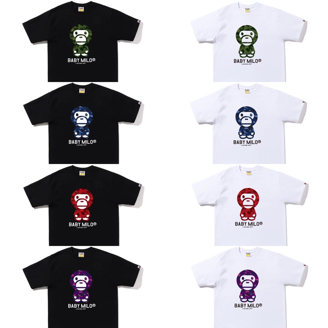 BAPE Color Camo Baby Milo Tee (SS23) Black Purple
