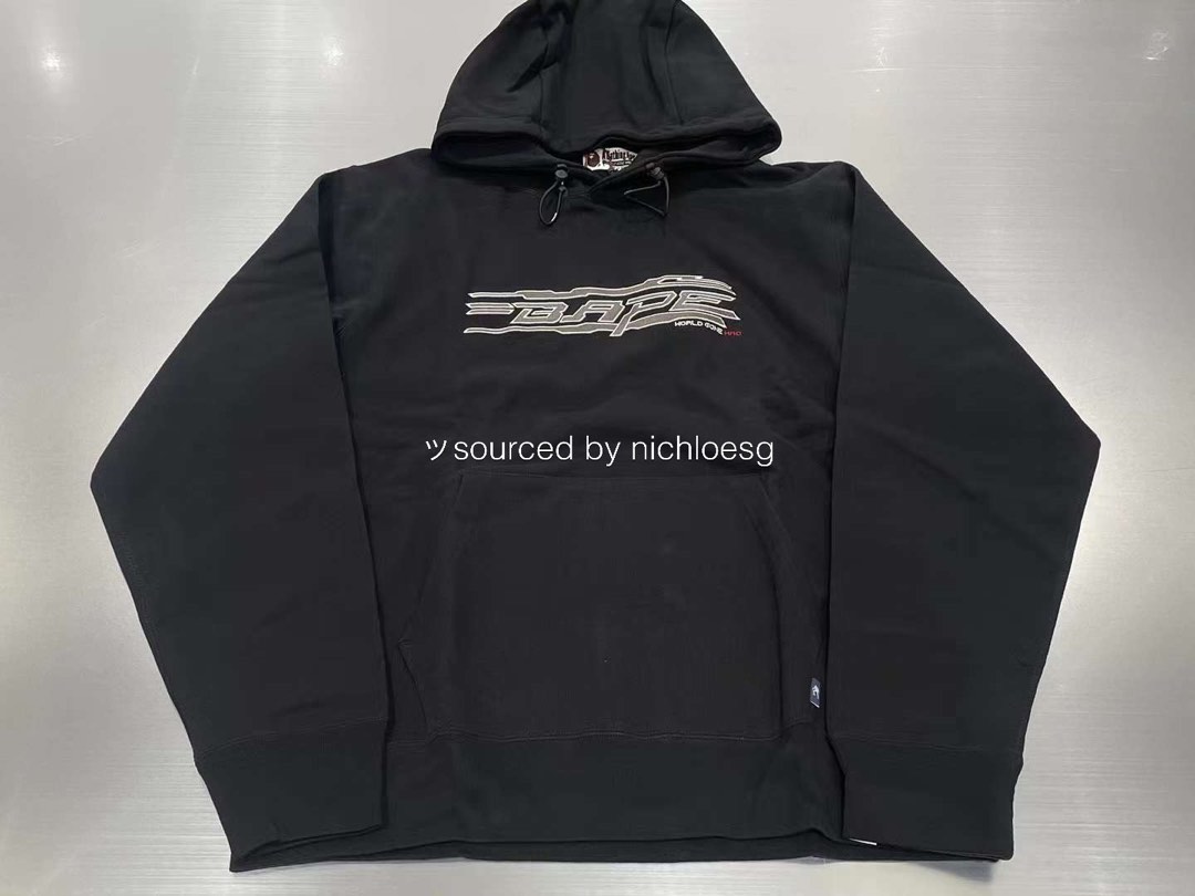 Bape embroidered hoodie clearance
