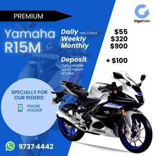 Bike Rental 𝗥𝟭𝟱𝗠 Yamaha - High Performance Class 2B Motorcycle Rental - Brand New