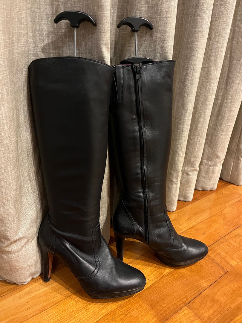 Real leather knee high boots outlet