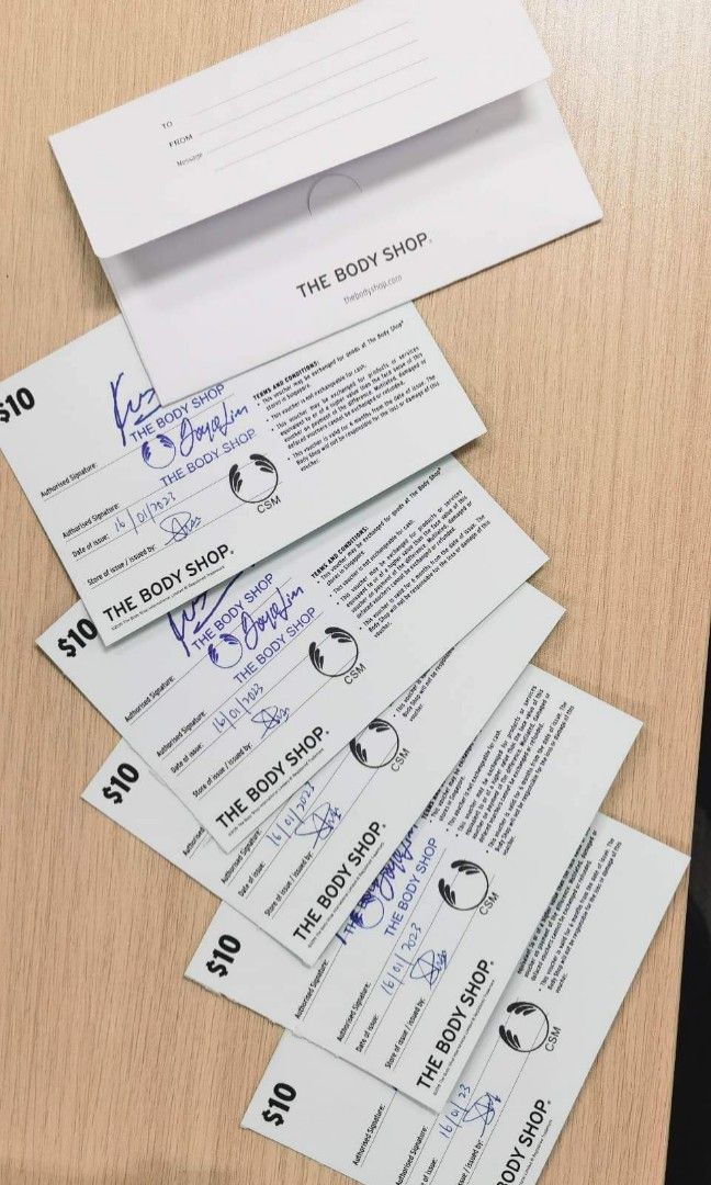 BODY SHOP VOUCHER S50, Tickets & Vouchers, Vouchers on Carousell