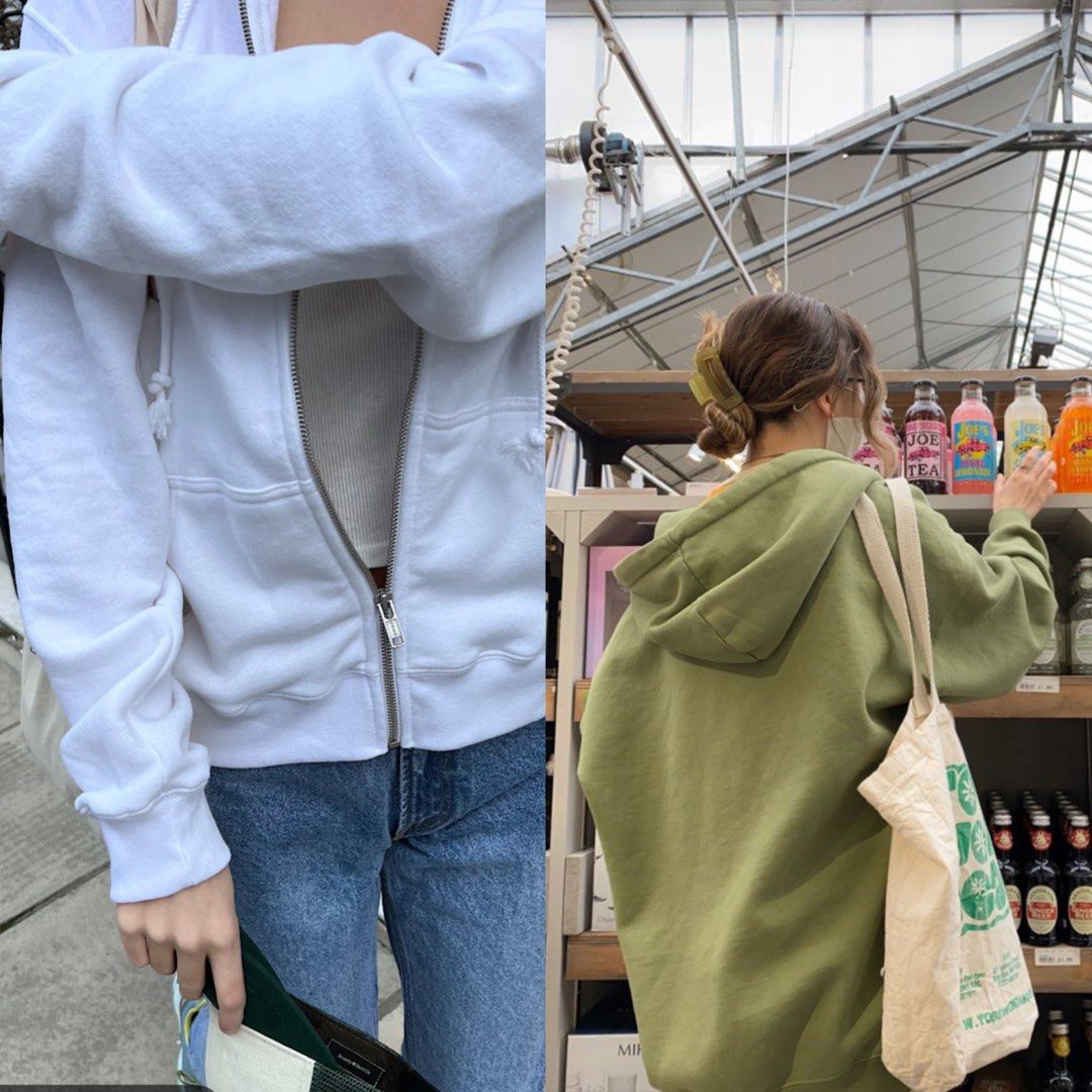 brandy melville carla hoodie, 女裝, 上衣, 長袖衫- Carousell