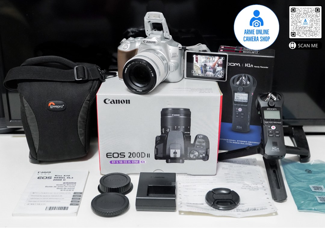 Canon 200D Mark II 4K UHD Camera Complete Boxed Package + [Brand new