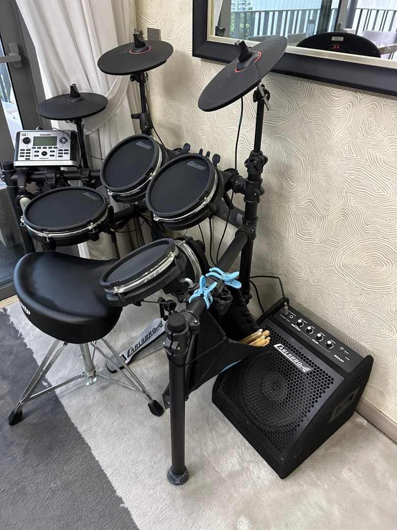 Carlsbro CSD400 Mesh Electronic Drum Kit (with stool) and EDA30 Drum