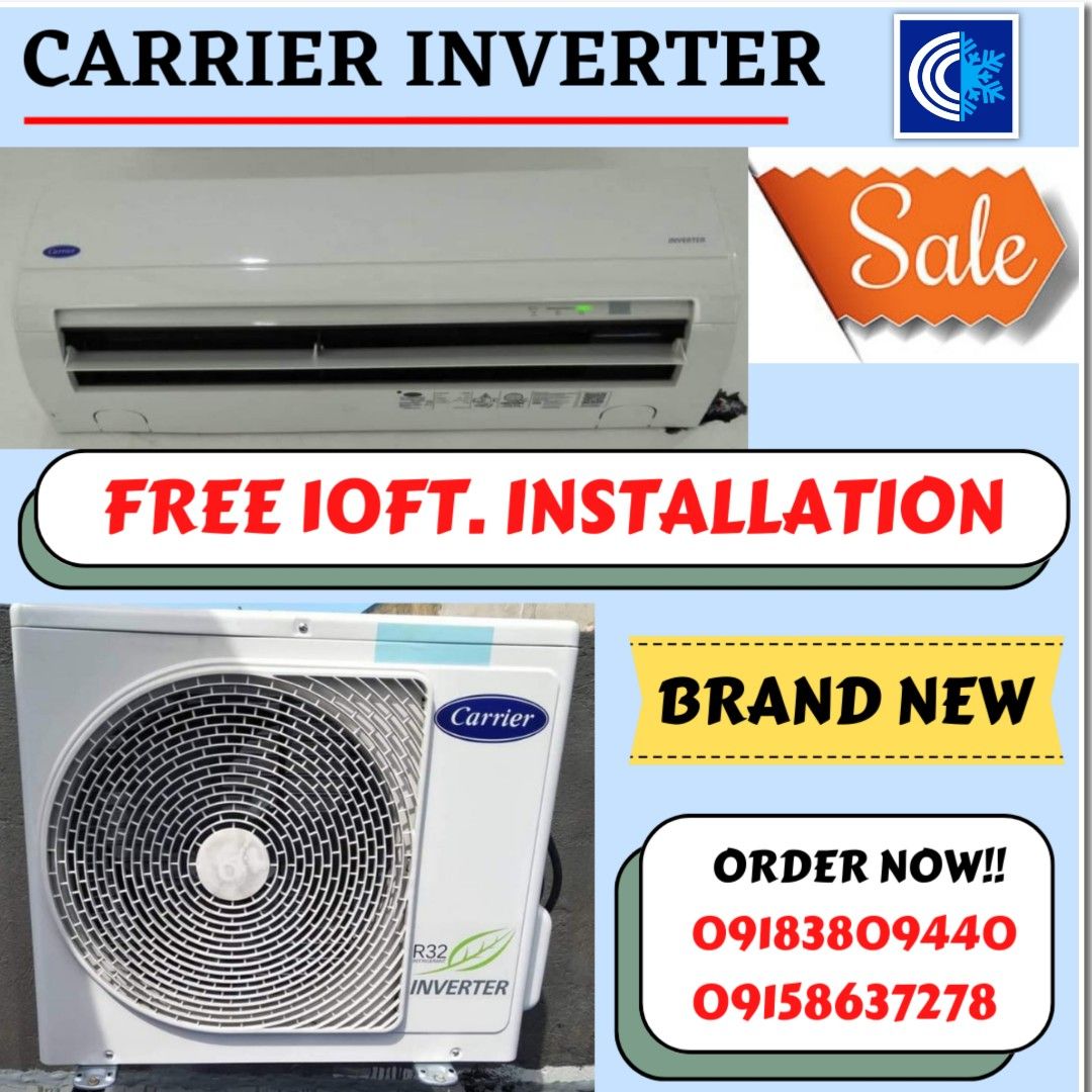 Carrier split type inverter aircon tv home appliances air