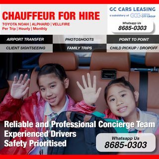 [CHAUFFEUR / DRIVER] Highest Spec Toyota Noah + Chauffeur/Driver For Hire