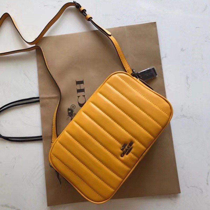Coach Jes Crossbody Handbag w/ Linear Quilting (Chalk) New With Tags Retail  $428