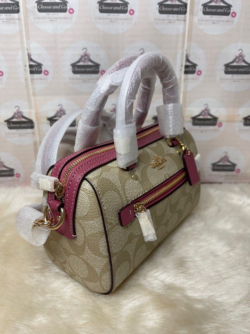 Coach Mini Rowan Light Khaki/Rouge, Women's Fashion, Bags & Wallets ...