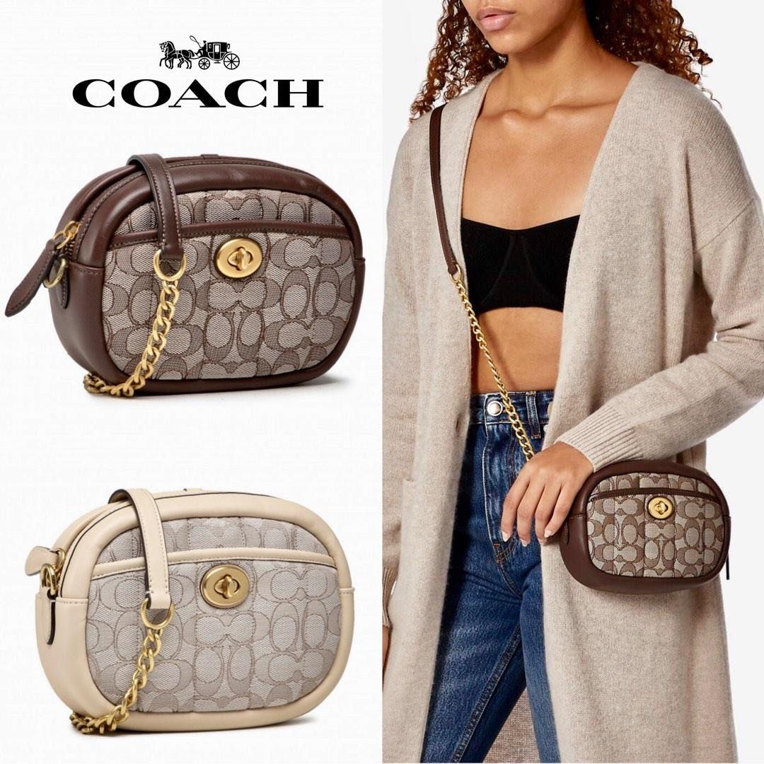 Mini camera bag in signature jacquard Outlet