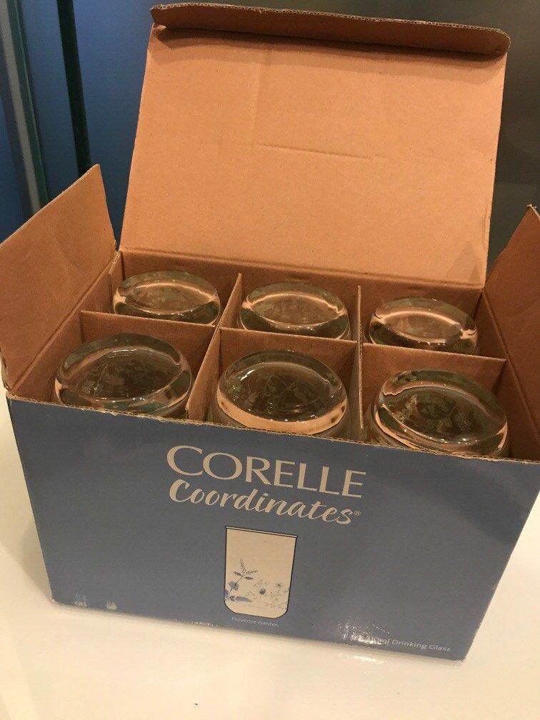 Corelle Coordinates Flower Pattern Cups Set, Furniture & Home Living