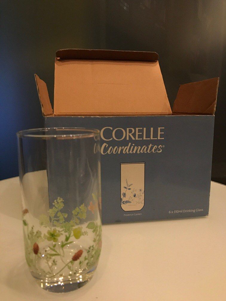 Corelle Coordinates Flower Pattern Cups Set, Furniture & Home Living