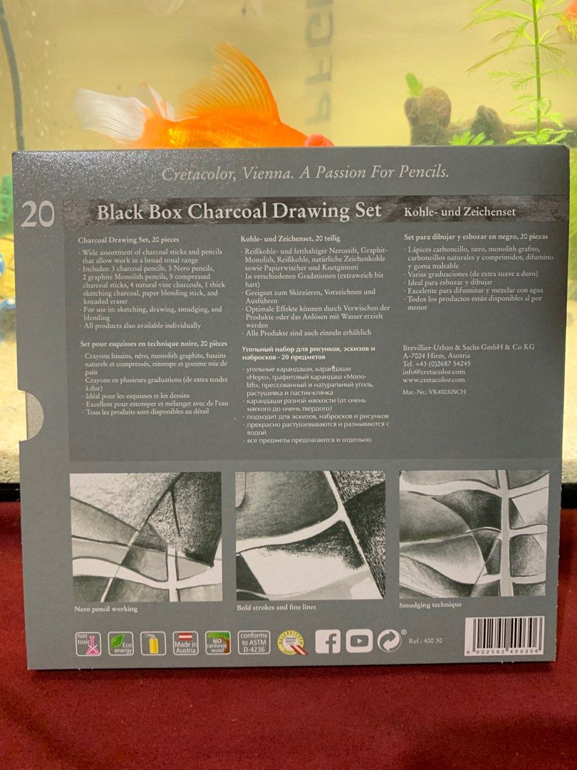 Cretacolor : Black Box Charcoal Drawing Set of 20