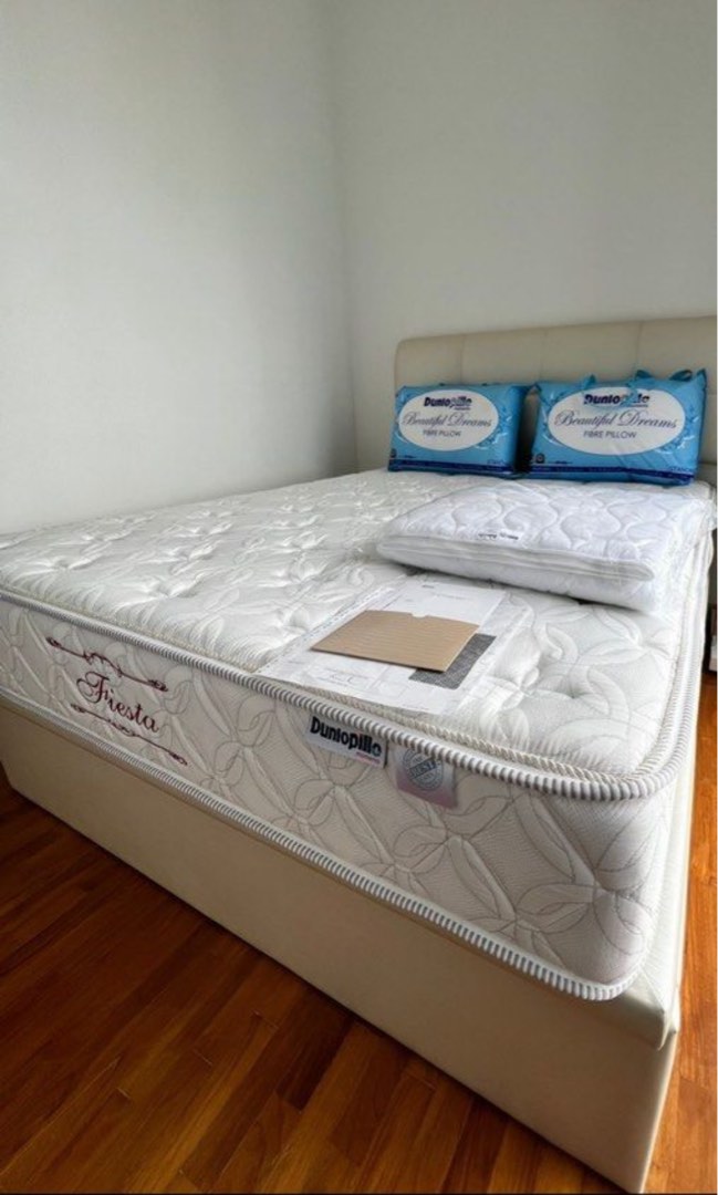 Custom bed frame ( free mattress queen size ), Furniture & Home Living