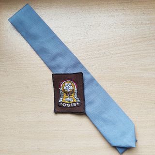 Dasi polos SMA + badge OSIS bordir