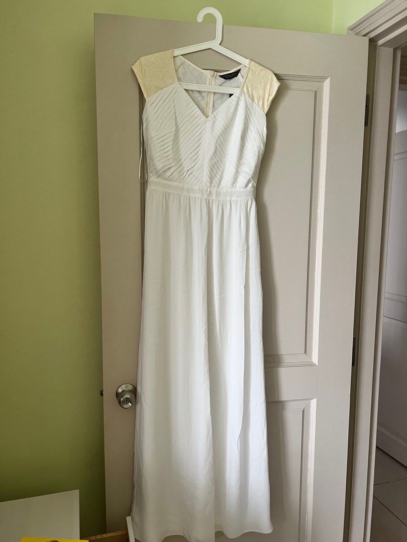 Showcase Dorothy Perkins Womens Dress Silver 16 UK Sleeveless Maxi Ball Gown  | eBay