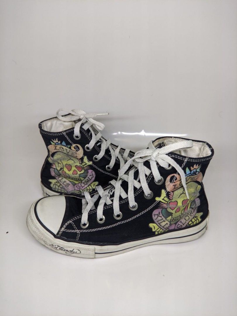 Ed Hardy Christian Audiger Hi Top Canvas Sneaker Men s Fashion