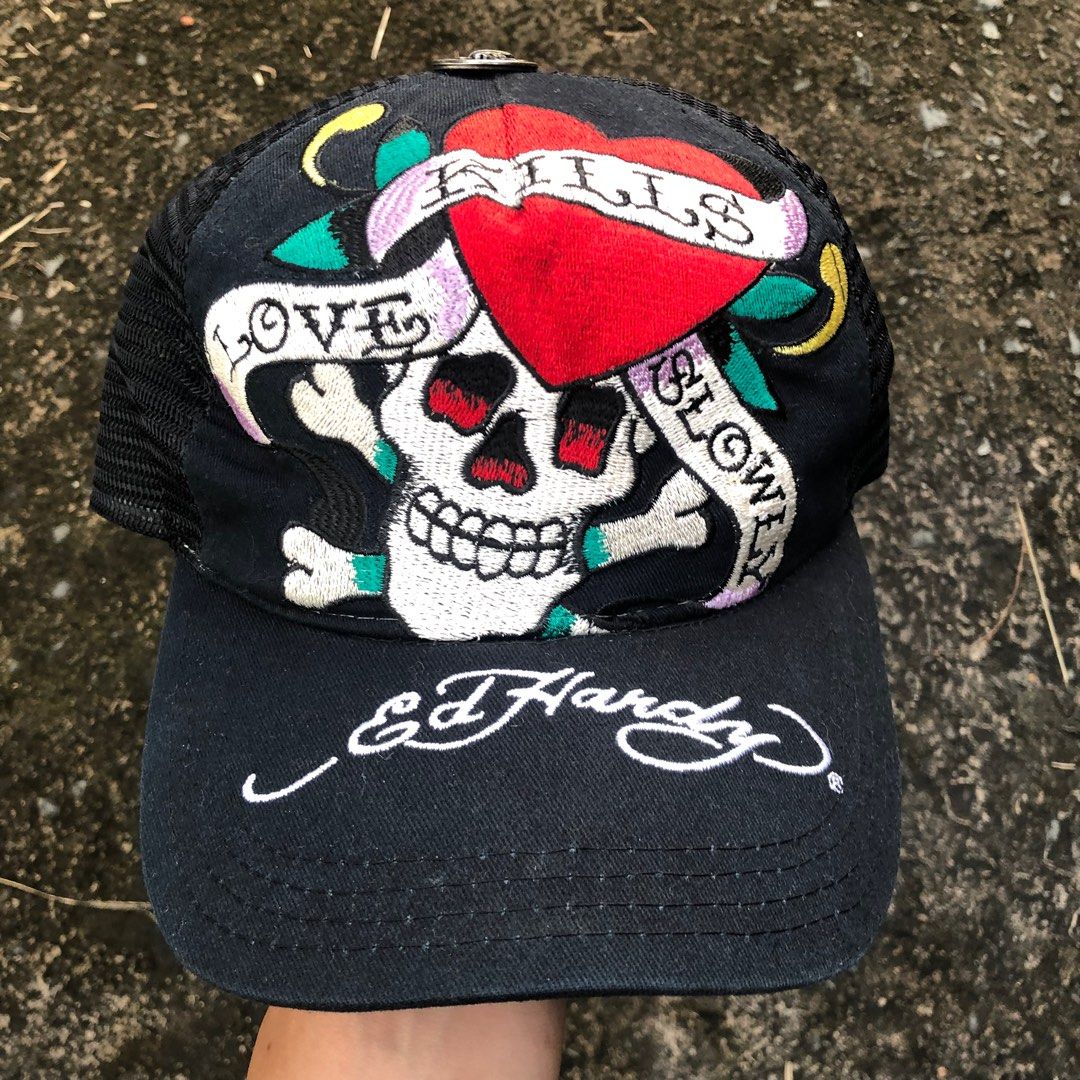 Ed Hardy Love Kills Slowly Cap, Men's Fashion, Watches & Accessories, Cap &  Hats on Carousell