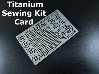 Emergency Titanium Sewing Kit Card