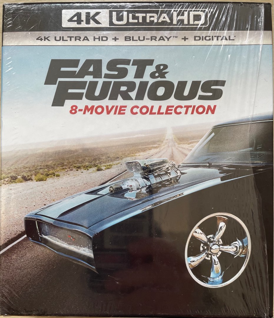 Fast Furious 8 Movie Collection 4K Ultra HD and Blu Ray