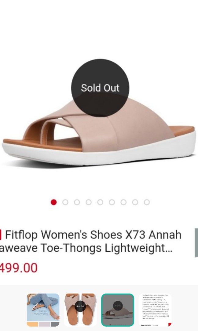 Fitflop Annah Novaweave Toe thongs 38 Women s Fashion Footwear Sandals on Carousell