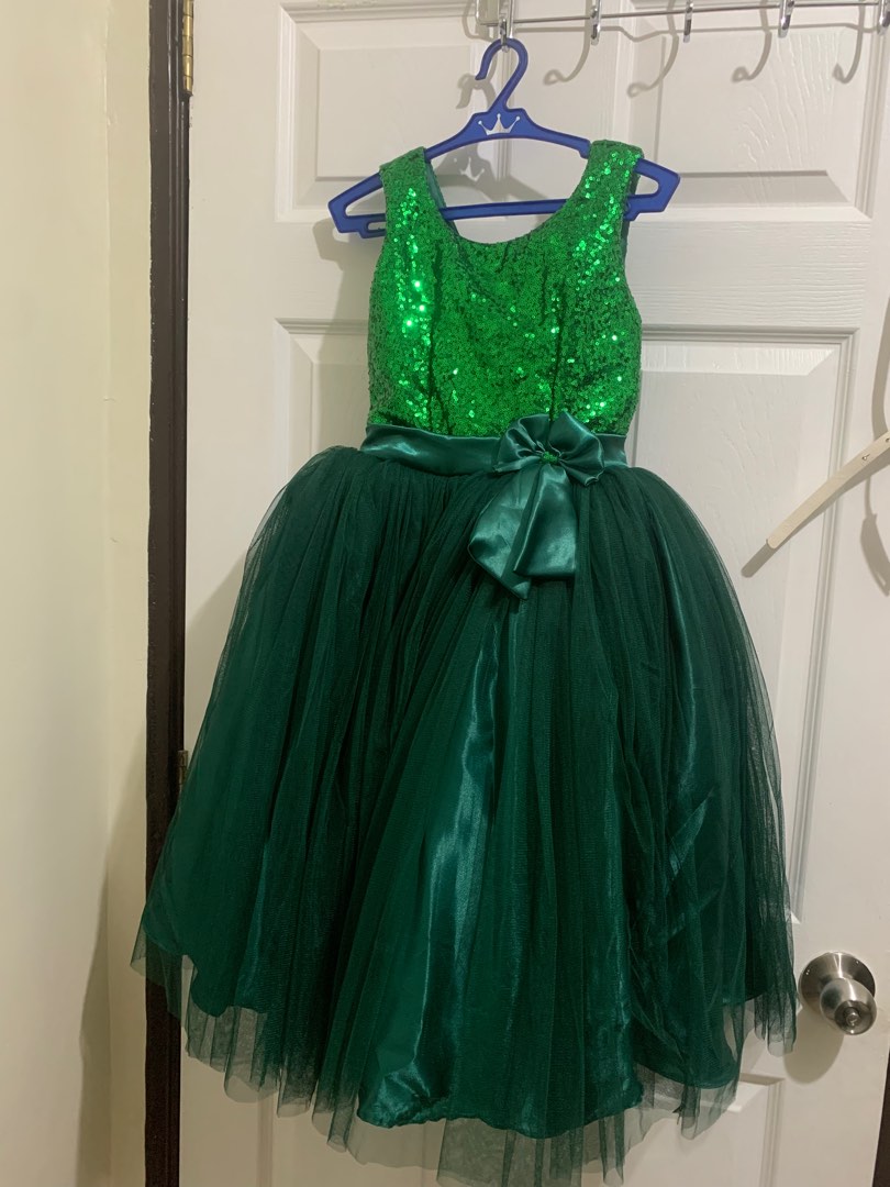 Flower Girl Dress for 5 Years Old Emerald Green, Babies & Kids, Babies