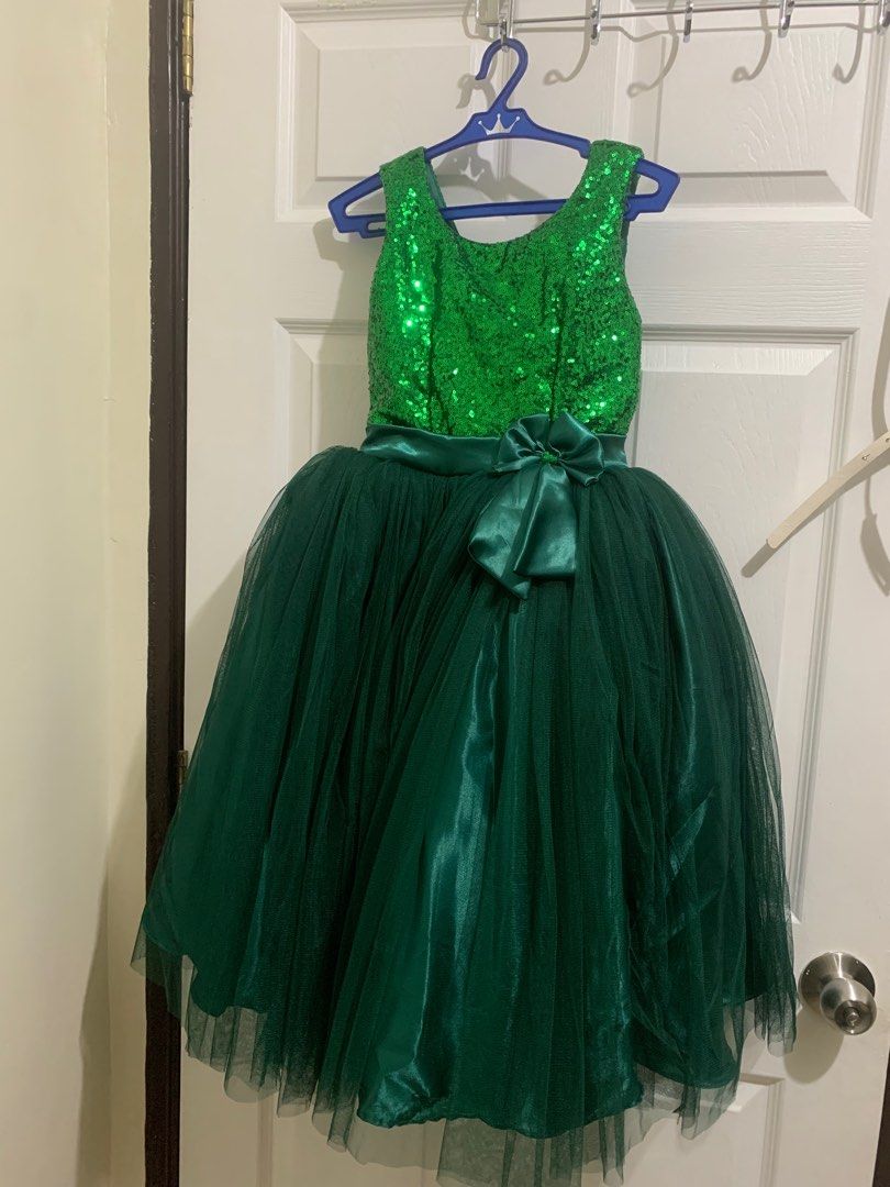 Flower Girl Dress for 5 Years Old Emerald Green, Babies & Kids, Babies