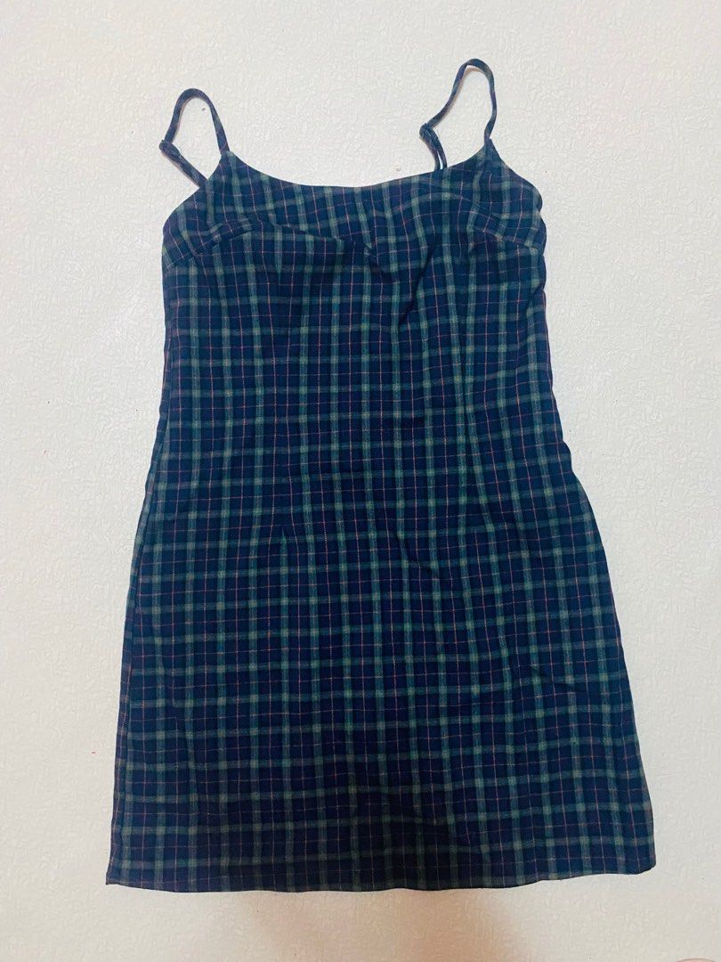 Forever 21 Backless Plaid Dress Green, Women's Fashion, Dresses & Sets,  Dresses on Carousell
