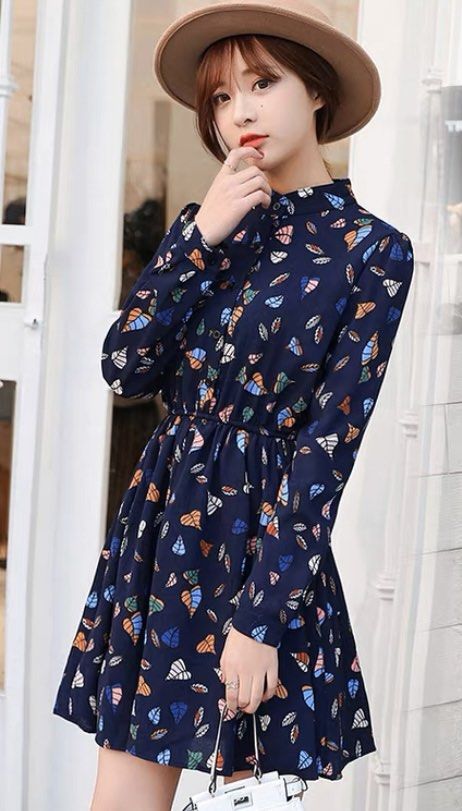 Korean online chiffon dress
