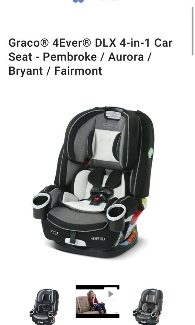 Graco Car seat 4ever DLX 4 in 1 Babies Kids Going Out Car